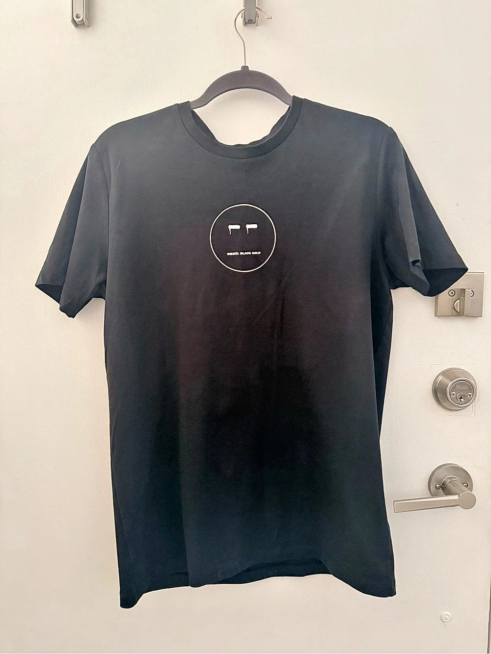 Diesel Black Gold Black Short Sleeve Tee Size Large Like New